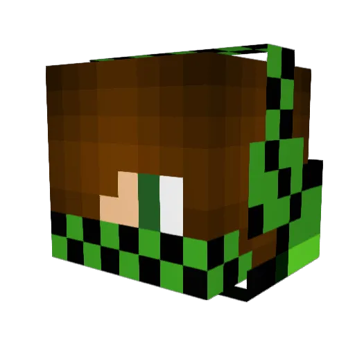 RinkerForever Minecraft avatar head, 3D render