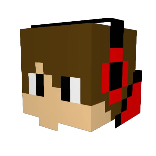 Rinkiex Minecraft avatar head, 3D render
