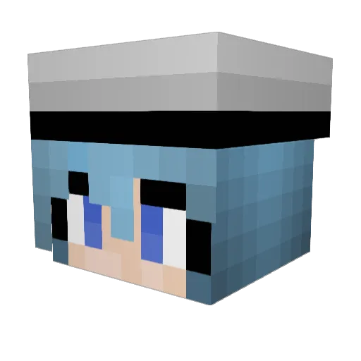 Rinkiwi Minecraft avatar head, 3D render