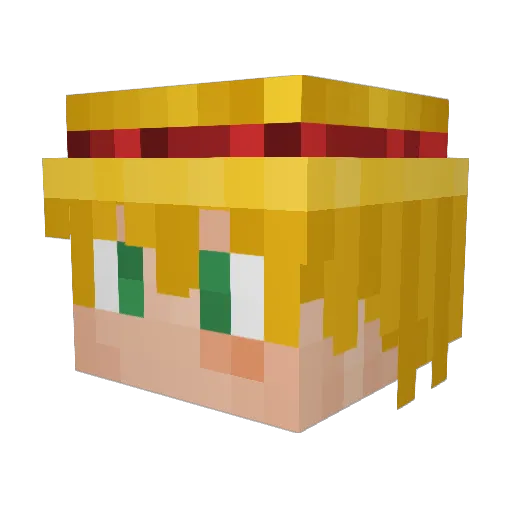 RinkoRalf Minecraft avatar head, 3D render