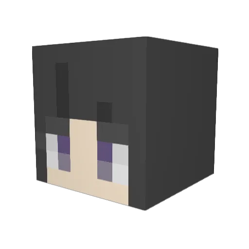 Rinko_Shirokane_ Minecraft avatar head, 3D render