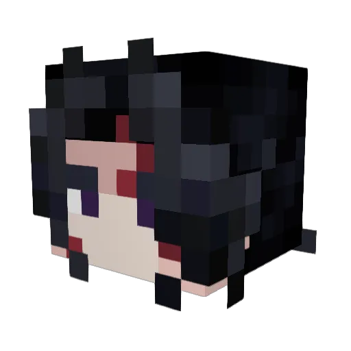 RinnYeet Minecraft avatar head, 3D render