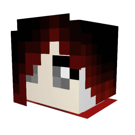 Rinnabunn Minecraft avatar head, 3D render