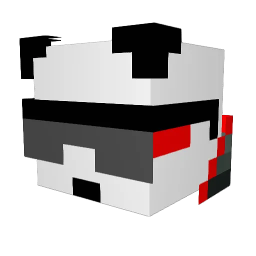 RinneganSenpai Minecraft avatar head, 3D render