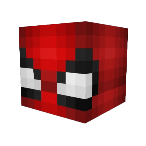 Rinneki Minecraft avatar head, 3D render