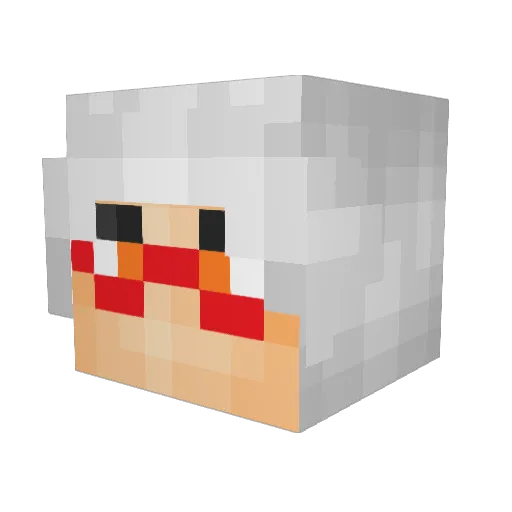 Rinnosuke Minecraft avatar head, 3D render