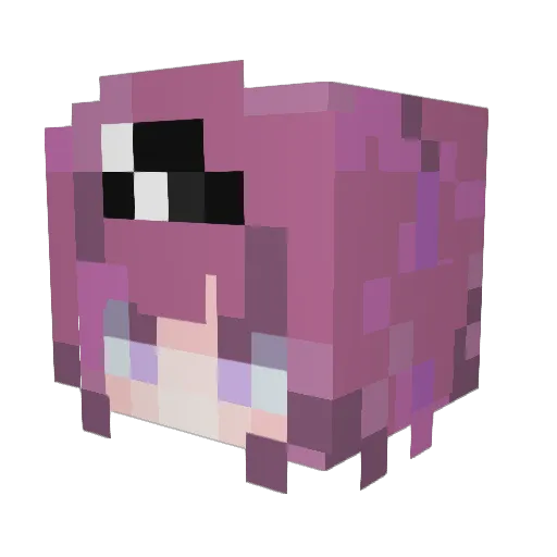 RinnyRin Minecraft avatar head, 3D render