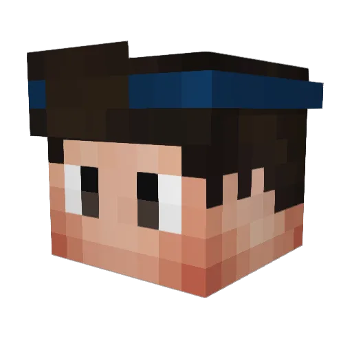 Rinotix Minecraft avatar head, 3D render