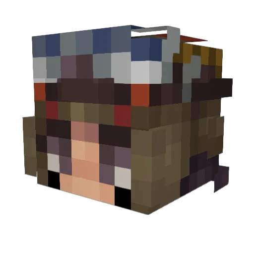 Rinpi7 Minecraft avatar head, 3D render