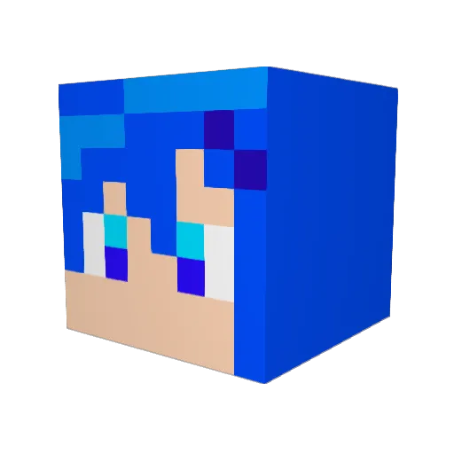 Rinra0109 Minecraft avatar head, 3D render