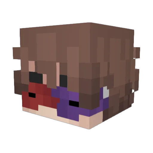 Rinsomnia Minecraft avatar head, 3D render