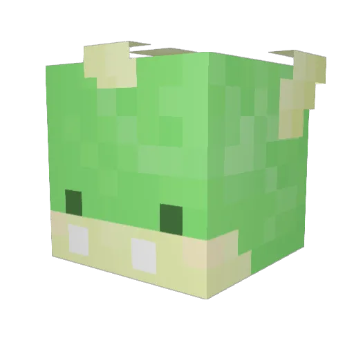 Rintaradio Minecraft avatar head, 3D render