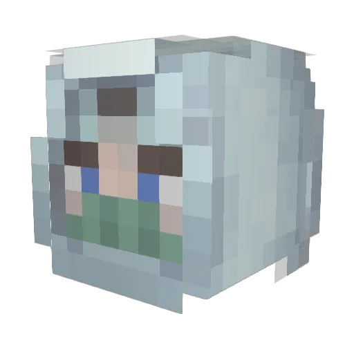 Rintheling_13 Minecraft avatar head, 3D render