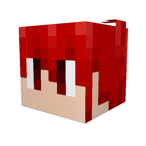 Rintyan Minecraft avatar head, 3D render