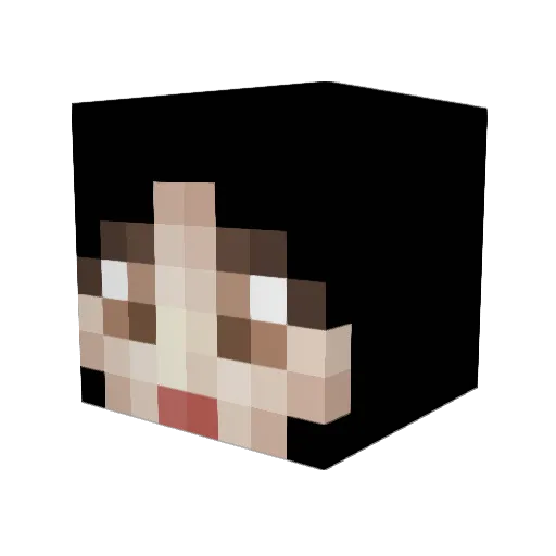 Rinvata Minecraft avatar head, 3D render