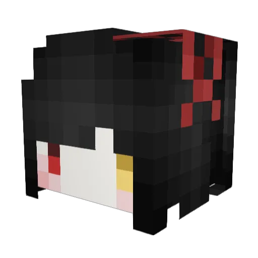 Rinyue777 Minecraft avatar head, 3D render