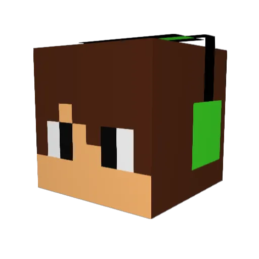 Rio23 Minecraft avatar head, 3D render
