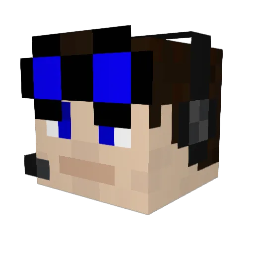 RioFry Minecraft avatar head, 3D render