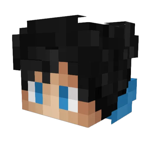 RioGamings Minecraft avatar head, 3D render