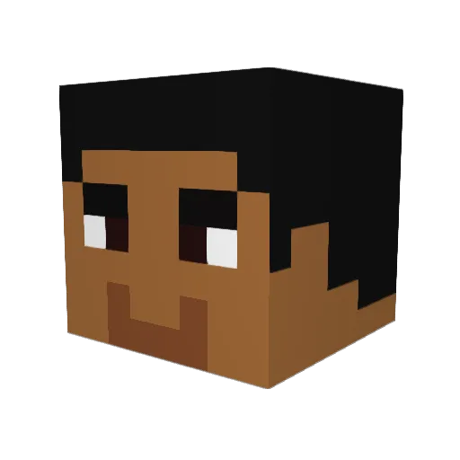 RioKiko Minecraft avatar head, 3D render