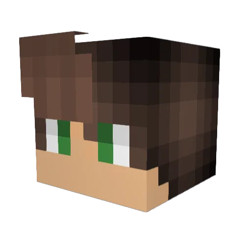 RioLeXuS Minecraft avatar head, 3D render