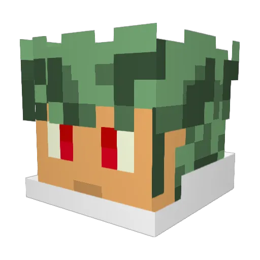 RioMak Minecraft avatar head, 3D render