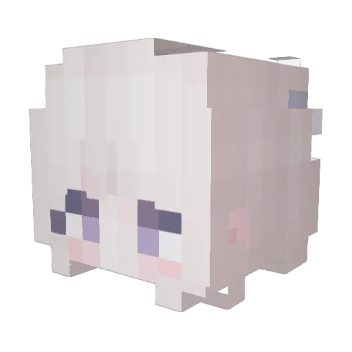 RioMaru Minecraft avatar head, 3D render