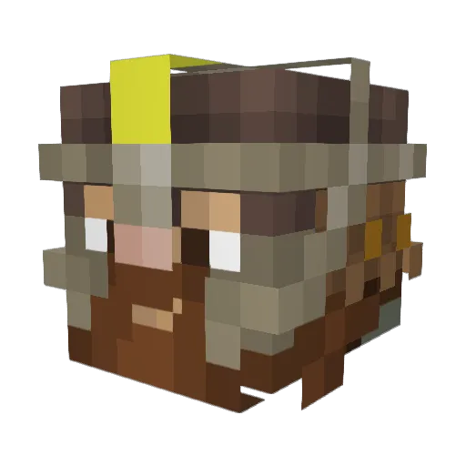 RioStrata Minecraft avatar head, 3D render