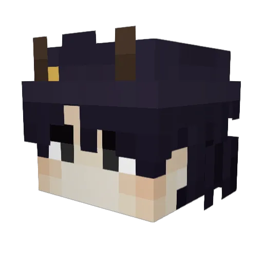 Riobi Minecraft avatar head, 3D render
