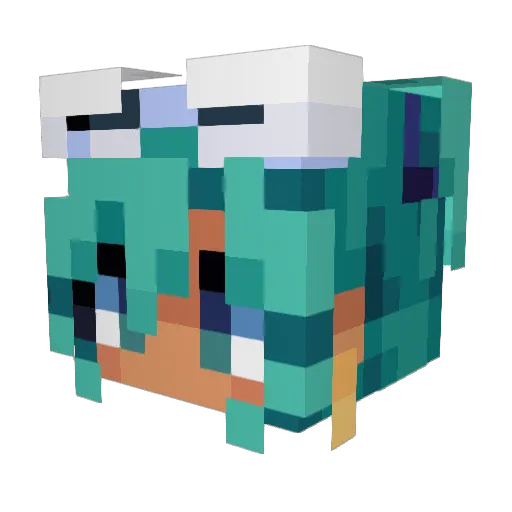 RiolluSecond Minecraft avatar head, 3D render