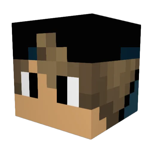 Riolodpfk Minecraft avatar head, 3D render