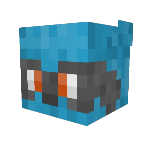 Riolu28 Minecraft avatar head, 3D render
