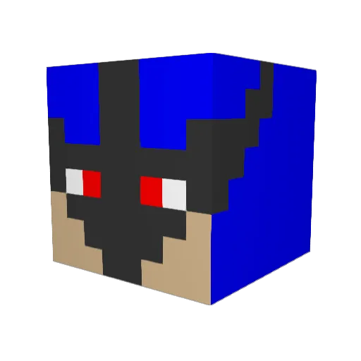Rioluman1 Minecraft avatar head, 3D render