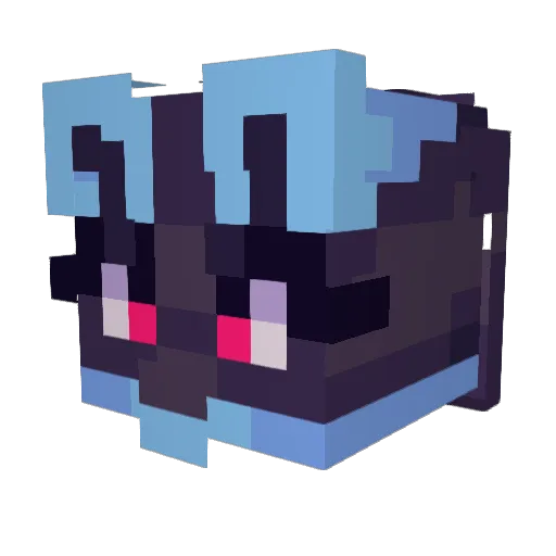 Riolus Minecraft avatar head, 3D render