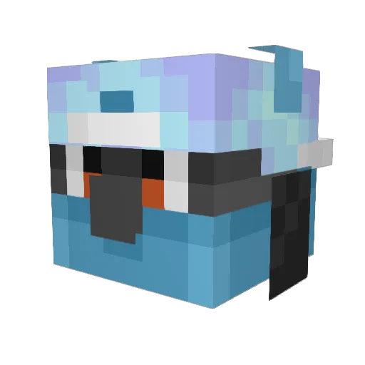 Riolv Minecraft avatar head, 3D render
