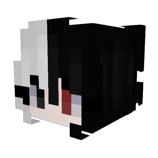 Rioma Minecraft avatar head, 3D render