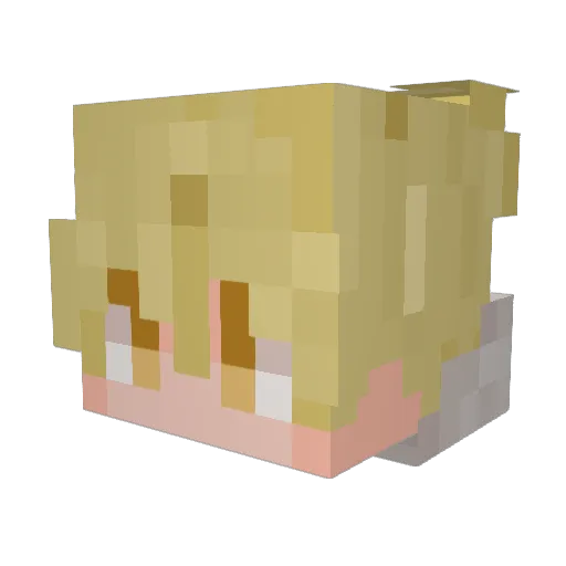Rion0628 Minecraft avatar head, 3D render