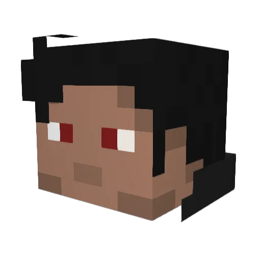 Rion4ik Minecraft avatar head, 3D render