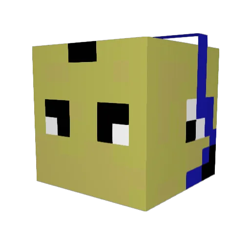 RionKun Minecraft avatar head, 3D render