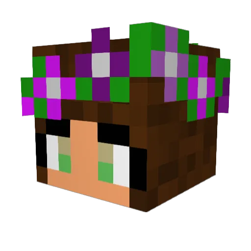 RionaBelle Minecraft avatar head, 3D render