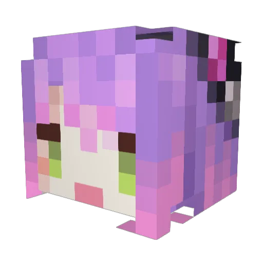 Rionaa Minecraft avatar head, 3D render