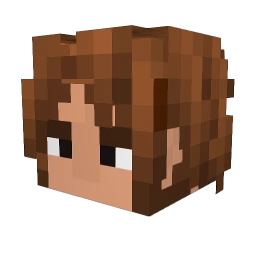 Rionam Minecraft avatar head, 3D render
