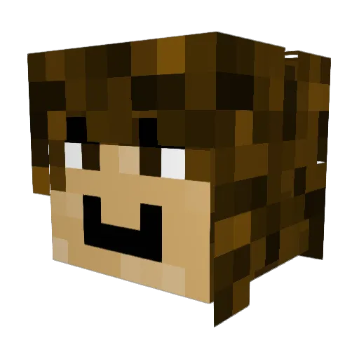 Rionfry Minecraft avatar head, 3D render