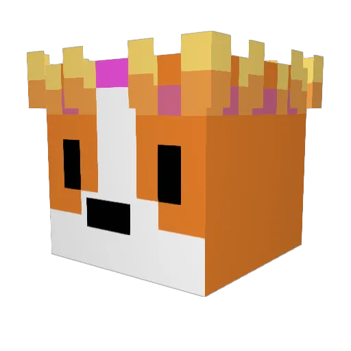 Rioniac Minecraft avatar head, 3D render