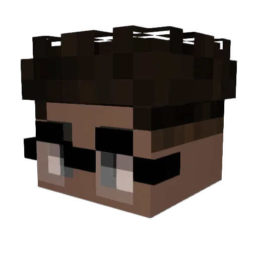 Rioolo Minecraft avatar head, 3D render