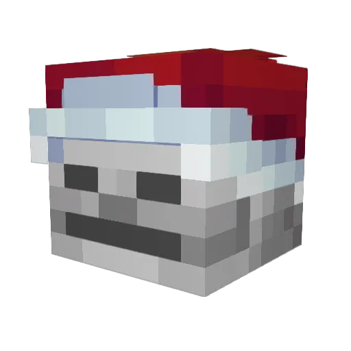Riornr Minecraft avatar head, 3D render