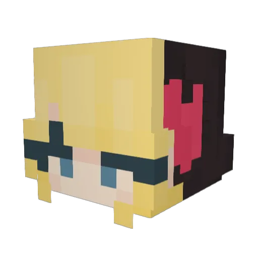 Riosary_ Minecraft avatar head, 3D render