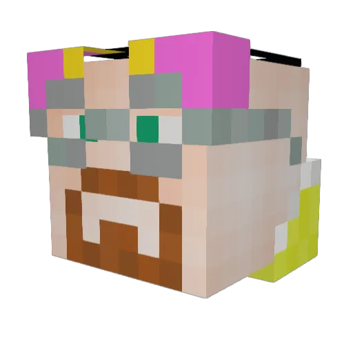 Riot0412 Minecraft avatar head, 3D render