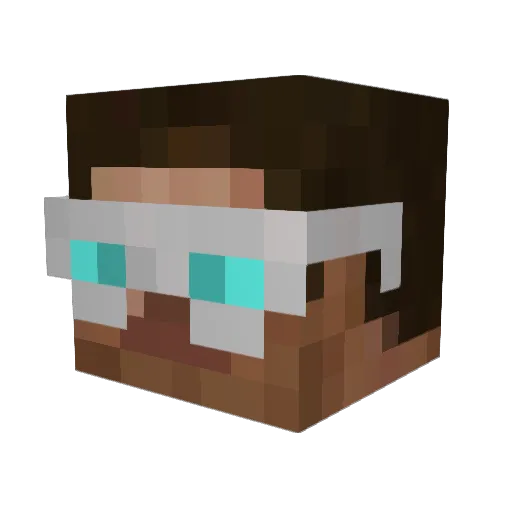 Riot182 Minecraft avatar head, 3D render