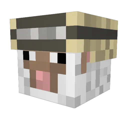 Riot_Sheep Minecraft avatar head, 3D render